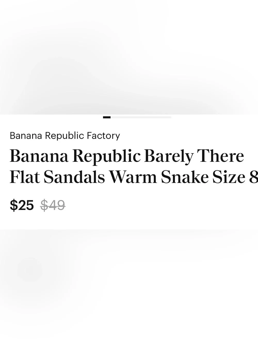 Banana Republic Brown Snake-Print Strappy Slide Sandals